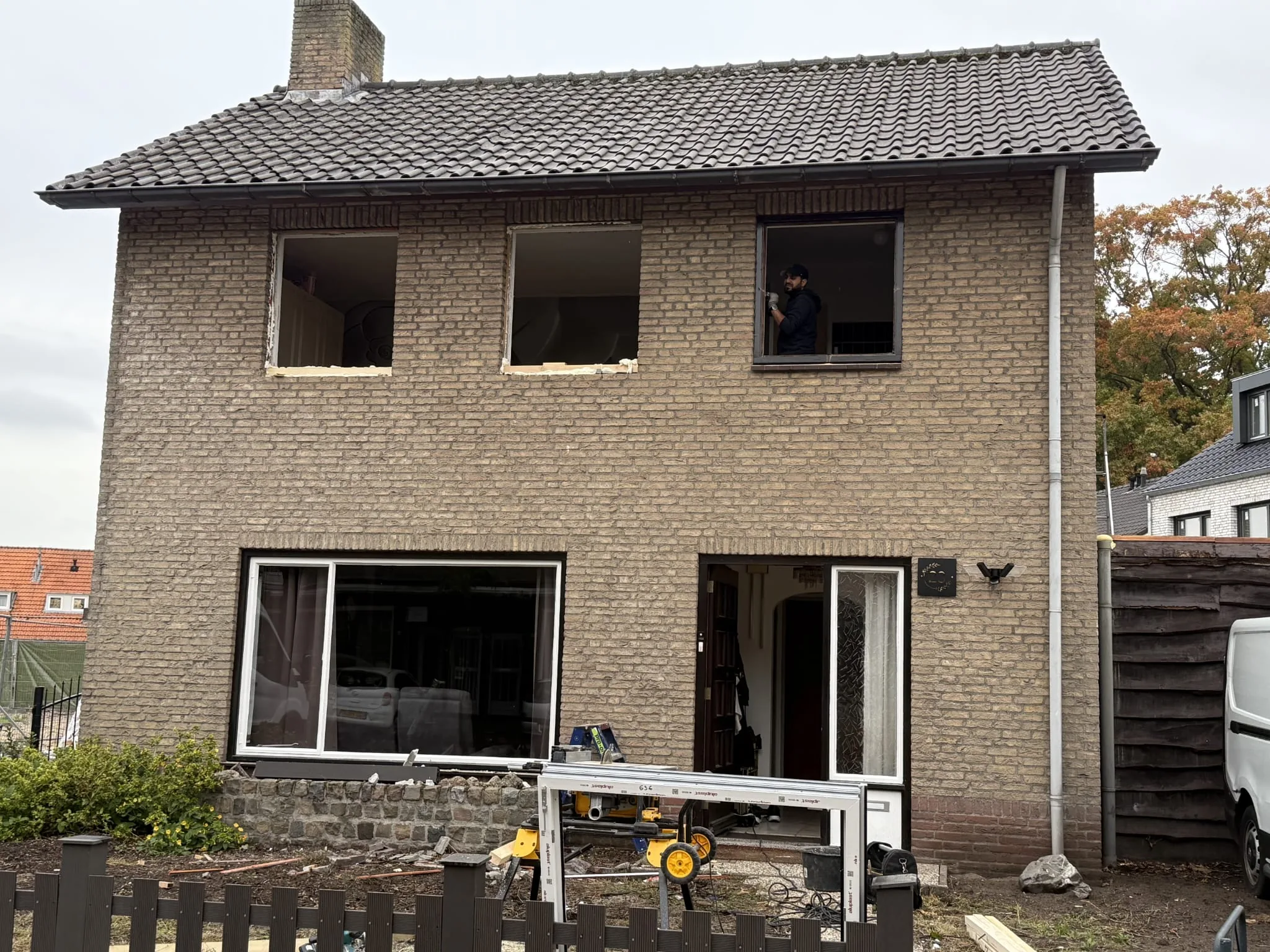Kozijnen vervangen tijdens de verbouwing